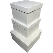 Pudełko na tort- Jednostronnie bielone - 260x260x170